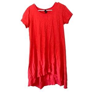 Left of Center Coral Dress S Tshirt Short Sleeve Ribbed Scoop Neck Casual Summer